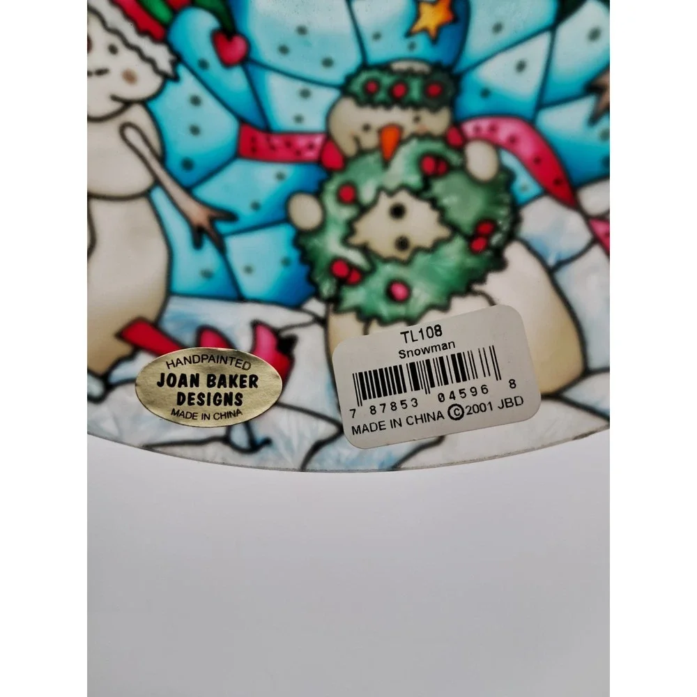 Hand‎ Painted Snowman Theme Joan Baker Designs Tiffany Style Lamp Shade - Picture 9 of 9